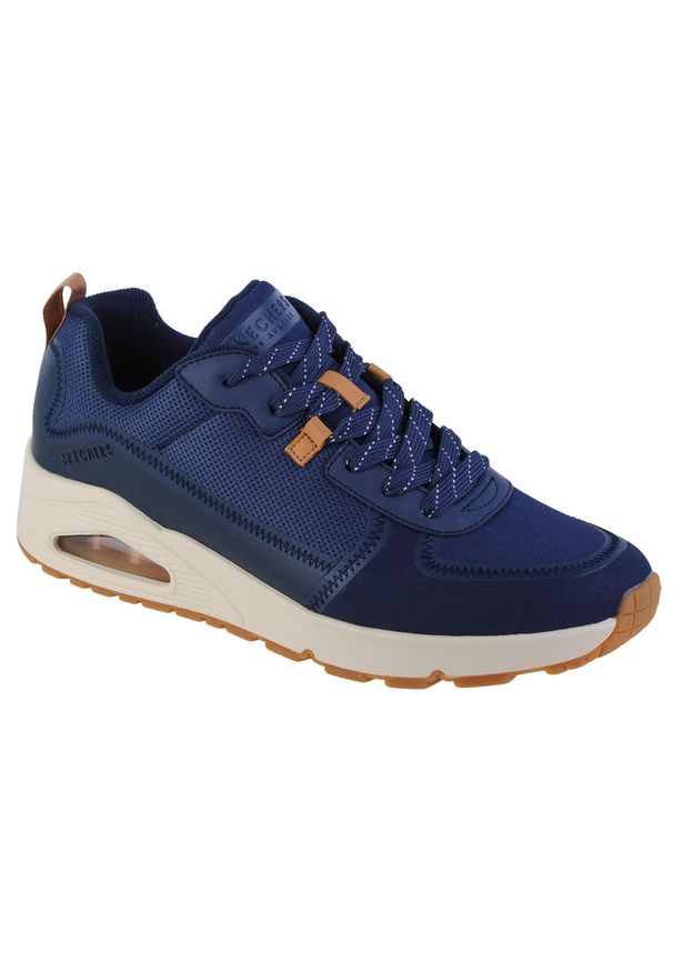 skechers - Buty sportowe Sneakersy męskie, Skechers Uno-Layover. Kolor: wielokolorowy, niebieski, brązowy. Sport: turystyka piesza