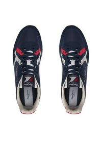 Pepe Jeans Sneakersy Brit Road M PMS40007 Granatowy. Kolor: niebieski. Materiał: materiał #7