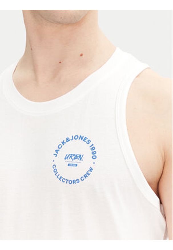 Jack & Jones - Jack&Jones Tank top Simon 12270462 Biały Regular Fit. Kolor: biały. Materiał: bawełna