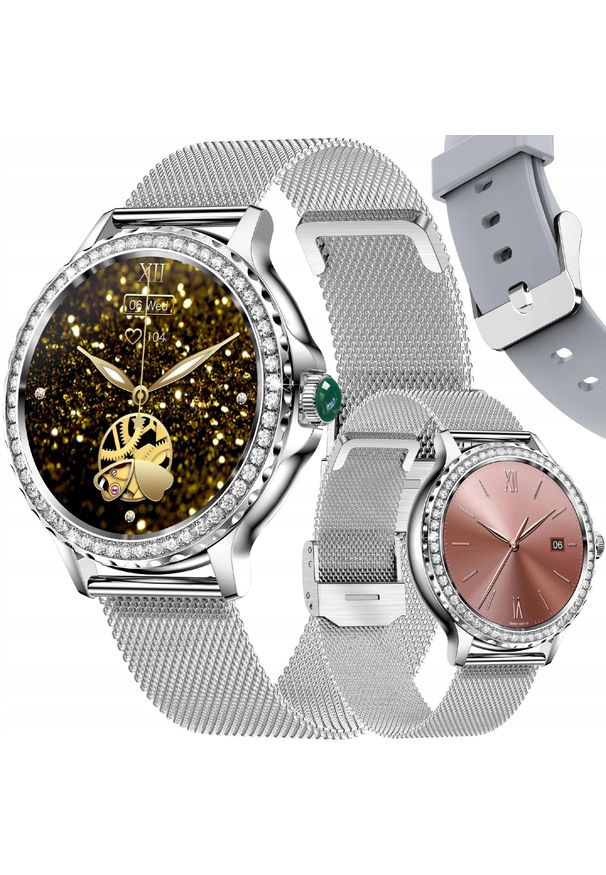 AMT - SMARTWATCH ZEGAREK DLA DZIEWCZYNKI DZIECIĘCY PREZENT NA KOMUNIĘ + 2 PASKI. Rodzaj zegarka: smartwatch
