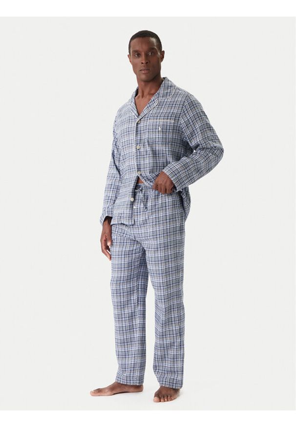 Polo Ralph Lauren Piżama 714754038010 Niebieski Regular Fit. Kolor: niebieski. Materiał: bawełna