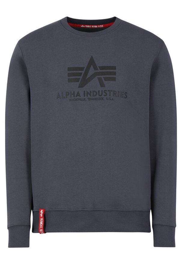 Alpha Industries Bluza Basic 178302 Szary Regular Fit. Kolor: szary. Materiał: bawełna