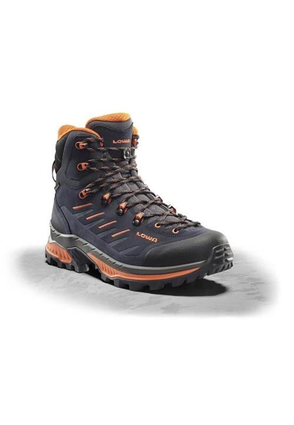 Buty trekkingowe męskie Lowa Randir Mid Gtx. Wysokość cholewki: za kostkę. Kolor: wielokolorowy. Materiał: zamsz, tkanina. Szerokość cholewki: normalna