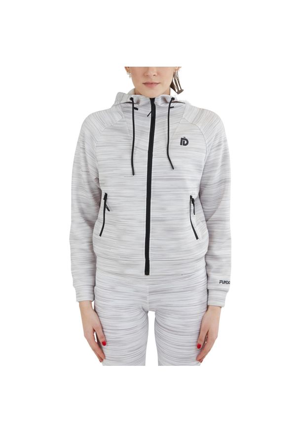 FUNDANGO - Bluza damska Fundango Draug z kapturem. Typ kołnierza: kaptur. Kolor: biały. Materiał: polar. Sport: turystyka piesza