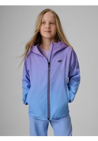4f - 4F Kurtka softshell wiatroodporna membrana 5000 dziewczęca - multikolor 152 (11-12 lat). Okazja: na uczelnię. Kolor: wielokolorowy. Materiał: softshell. Sezon: lato #1