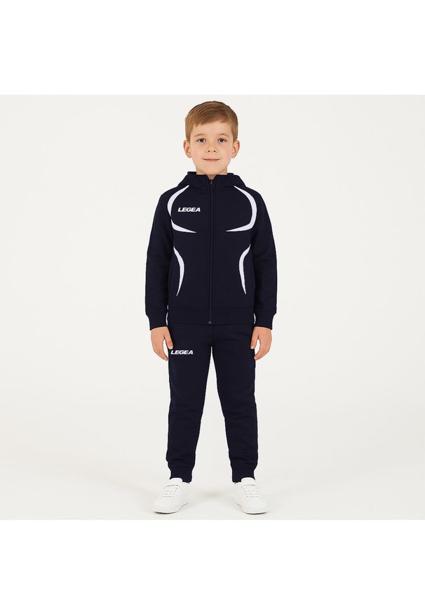 LEGEA - Komplet dresowy dla dziecka TURCHIA JR. Okazja: na uczelnię. Kolor: niebieski, wielokolorowy, biały. Materiał: dresówka. Długość: długie. Styl: sportowy