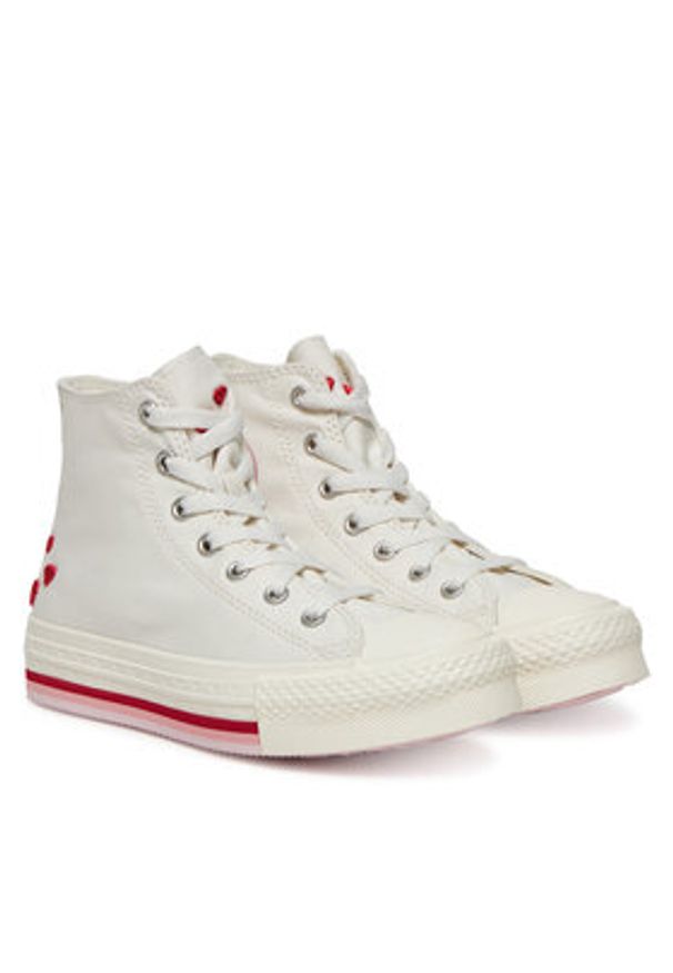 Converse Trampki Chuck Taylor All Star Lift Valentine'S Day Platform A10716C Beżowy. Kolor: beżowy. Materiał: materiał. Obcas: na platformie