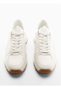 mango - Mango Sneakersy Run 67070649 Biały. Kolor: biały. Materiał: skóra. Sport: bieganie #5