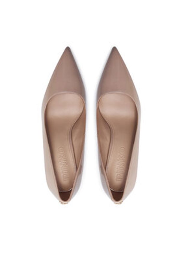 Pinko - PINKO Szpilki Juliette 09 SD0125 E002 Beżowy. Kolor: beżowy. Materiał: skóra. Obcas: na szpilce