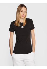 Puma T-Shirt Classic 535610 Czarny Slim Fit. Kolor: czarny. Materiał: bawełna