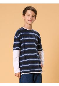 Sinsay - Bawełniana bluzka w paski - wielobarwny. Materiał: bawełna. Wzór: paski #1