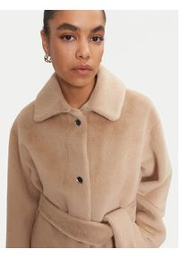 Pinko - PINKO Płaszcz przejściowy 103836 A1ZN Beżowy Regular Fit. Kolor: beżowy. Materiał: syntetyk #4
