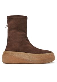 Vic Matié Botki 1F2308D HF04D020350 Brązowy. Kolor: brązowy. Materiał: zamsz, skóra
