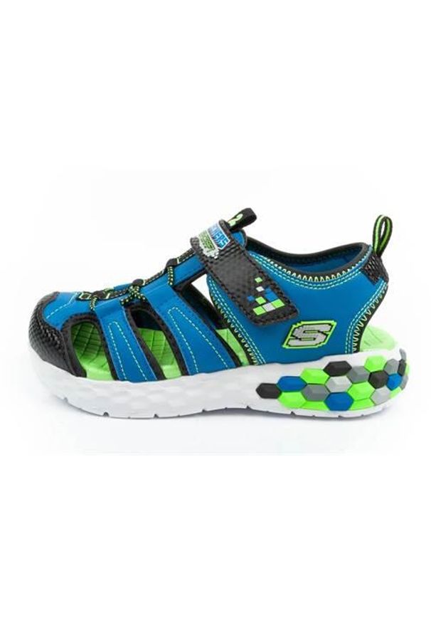 skechers - Buty do chodzenia dla dzieci Skechers 402213LBBLM. Zapięcie: rzepy. Kolor: brązowy, niebieski, wielokolorowy, szary. Materiał: materiał, tkanina, syntetyk