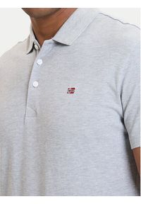 Napapijri Polo Ealis NP0A4H8B Szary Regular Fit. Typ kołnierza: polo. Kolor: szary. Materiał: bawełna #2