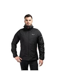 Salewa - Kurtka trekkingowa męska Puez Catinaccio 2 Twr Hd. Kolor: czarny. Sport: turystyka piesza