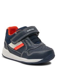 Geox Sneakersy B Rishon B. A B250RA 0BC14 C4324 Granatowy. Kolor: niebieski. Materiał: skóra