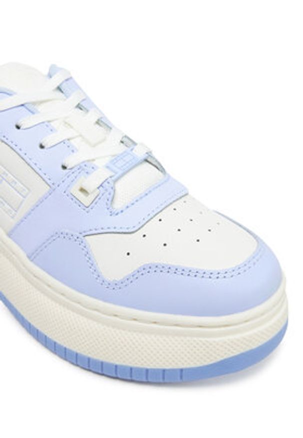 Tommy Jeans Sneakersy Tjw Retro Basket Flatform Ess EN0EN02506 Niebieski. Kolor: niebieski. Materiał: skóra
