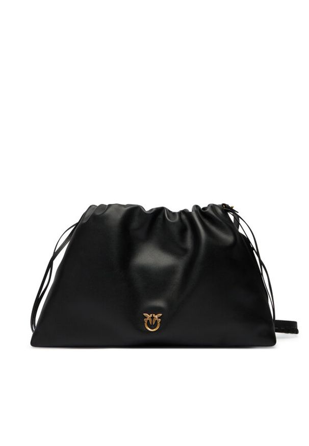 Pinko - PINKO Torba MAXI CLUTCH+TRACOLLA SP Czarny. Kolor: czarny. Materiał: skórzane