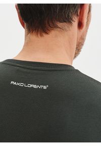Pako Lorente - PAKO LORENTE – Bawełniany oliwkowy t-shirt. Okazja: na co dzień. Kolor: niebieski, żółty, oliwkowy. Materiał: bawełna. Styl: casual #9