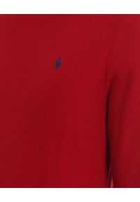 Ralph Lauren - RALPH LAUREN - Czerwona bluza z kultowym logo. Typ kołnierza: polo. Kolor: czerwony. Materiał: bawełna. Długość rękawa: długi rękaw. Długość: długie. Styl: klasyczny