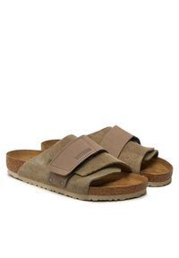 Birkenstock Klapki Kyoto Lenb 1015572 Beżowy. Kolor: beżowy. Materiał: nubuk, skóra #5