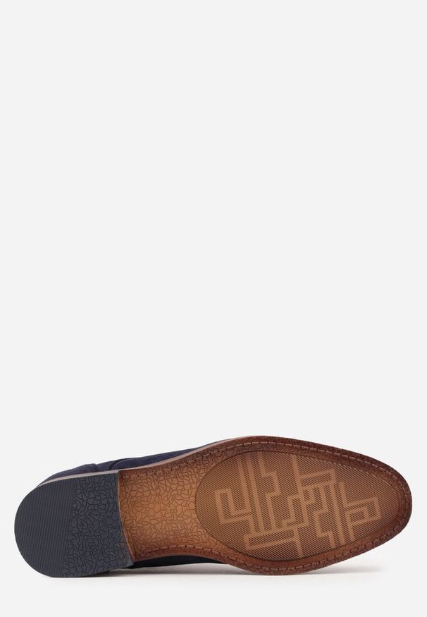 Born2be - Granatowe Sznurowane Półbuty z Imitacji Zamszu w Eleganckim Stylu Rhodica. Okazja: na co dzień, do pracy. Kolor: niebieski. Materiał: zamsz. Styl: elegancki