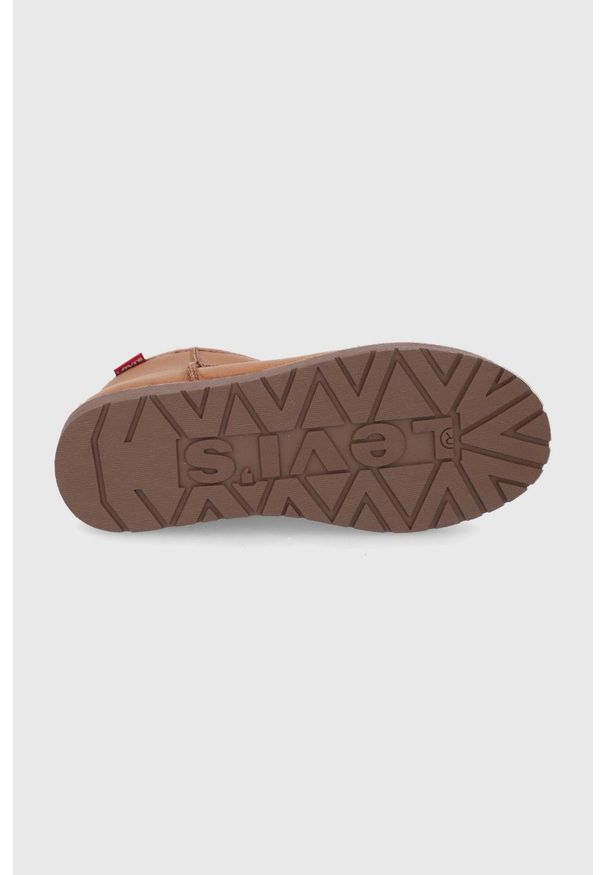Levi's® - Levi's Śniegowce dziecięce kolor pomarańczowy. Okazja: na spotkanie biznesowe. Nosek buta: okrągły. Kolor: pomarańczowy. Materiał: guma. Styl: biznesowy
