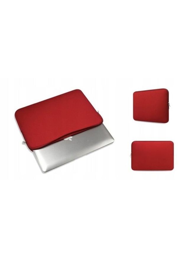 NoName - TORBA ETUI POKROWIEC NA LAPTOPA MACBOOK PRO AIR 15 BORDOWA. Kolor: czerwony