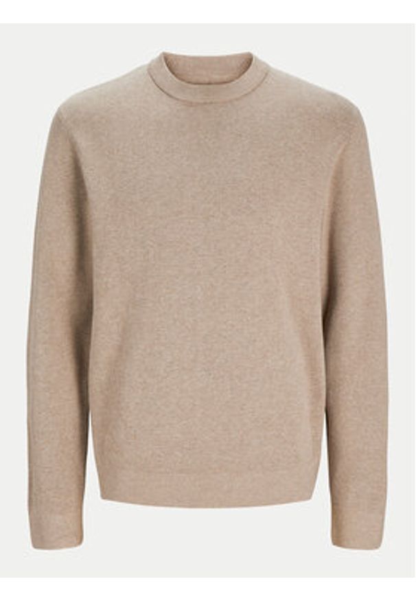 Jack & Jones - Jack&Jones Sweter Milano 12259666 Szary Relaxed Fit. Kolor: szary. Materiał: bawełna