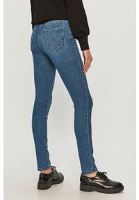 Wrangler jeansy High Rise Skinny Light Breeze damskie regular waist. Kolor: niebieski