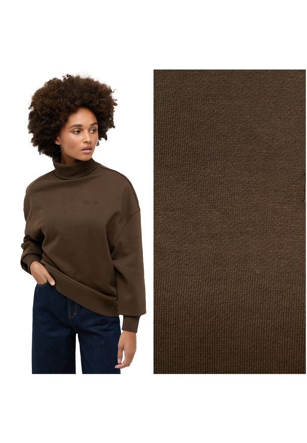 Mustang - MUSTANG Becky Turtleneck DAMSKI GOLF LOGO Slate Black 1014473 3205. Typ kołnierza: golf