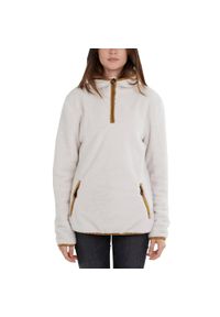 FUNDANGO - Bluza damska Fundango Olivia Pile z kapturem. Typ kołnierza: kaptur. Kolor: beżowy. Materiał: materiał. Sezon: zima. Sport: turystyka piesza