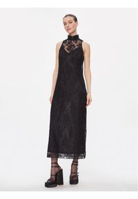 MAX&Co. Sukienka koktajlowa Lino Czarny Regular Fit. Kolor: czarny. Materiał: syntetyk. Styl: wizytowy #1