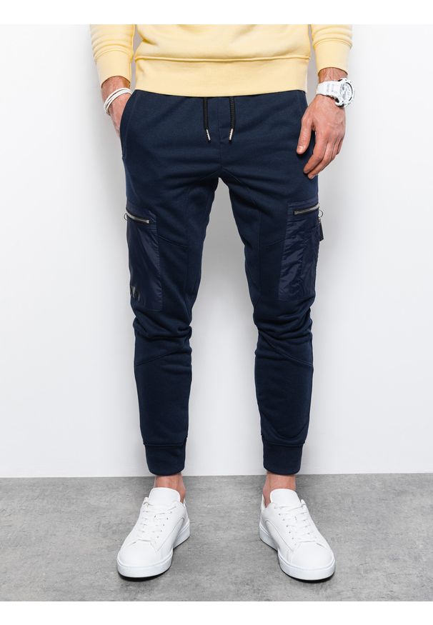 Niebieskie spodnie Ombre Clothing
