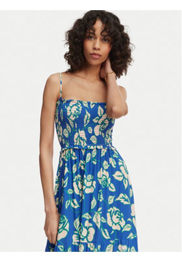 Maaji Sukienka letnia Flora Buttercup PT2985CLD002 Niebieski Regular Fit. Kolor: niebieski. Materiał: wiskoza. Sezon: lato