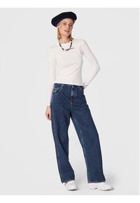 Tommy Jeans Bluzka Baby Serif Linear DW0DW14363 Biały Regular Fit. Kolor: biały. Materiał: bawełna #3
