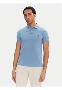 Polo Ralph Lauren Polo 710536856444 Błękitny Slim Fit. Typ kołnierza: polo. Kolor: niebieski. Materiał: bawełna