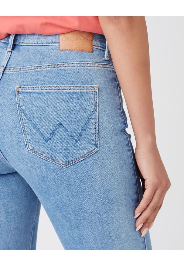Wrangler - WRANGLER HIGH RISE SKINNY DAMSKIE SPODNIE JEANSOWE CALI BLUE W27HXR414 112145963