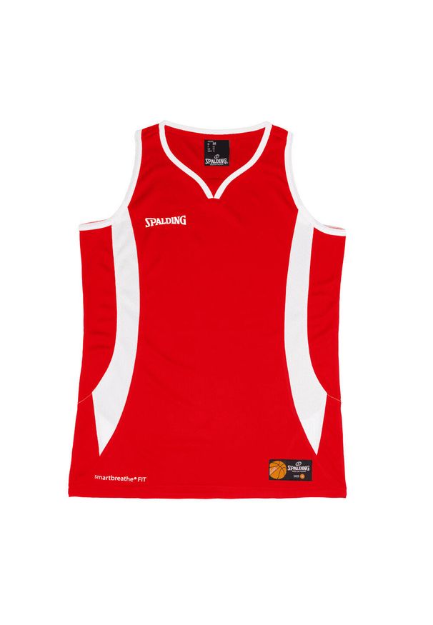 SPALDING - Damski jersey Spalding Jam. Kolor: czerwony. Materiał: jersey. Sport: koszykówka