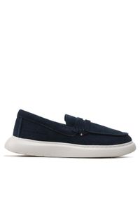 TOMMY HILFIGER - Tommy Hilfiger Półbuty Hybrid Loafer FM0FM04440 Granatowy. Kolor: niebieski. Materiał: zamsz, skóra