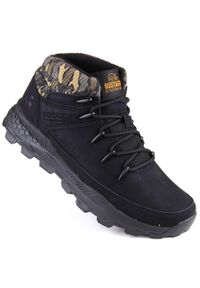 Skórzane buty męskie za kostkę trekkingowe czarne Perun Bustagrip. Wysokość cholewki: za kostkę. Kolor: czarny. Materiał: skóra. Szerokość cholewki: normalna #1