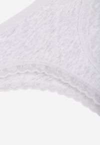 Renee - Szare Majtki Stringi z Bawełną z Koronką Aethimilia. Kolor: szary. Materiał: bawełna, koronka. Wzór: koronka #3