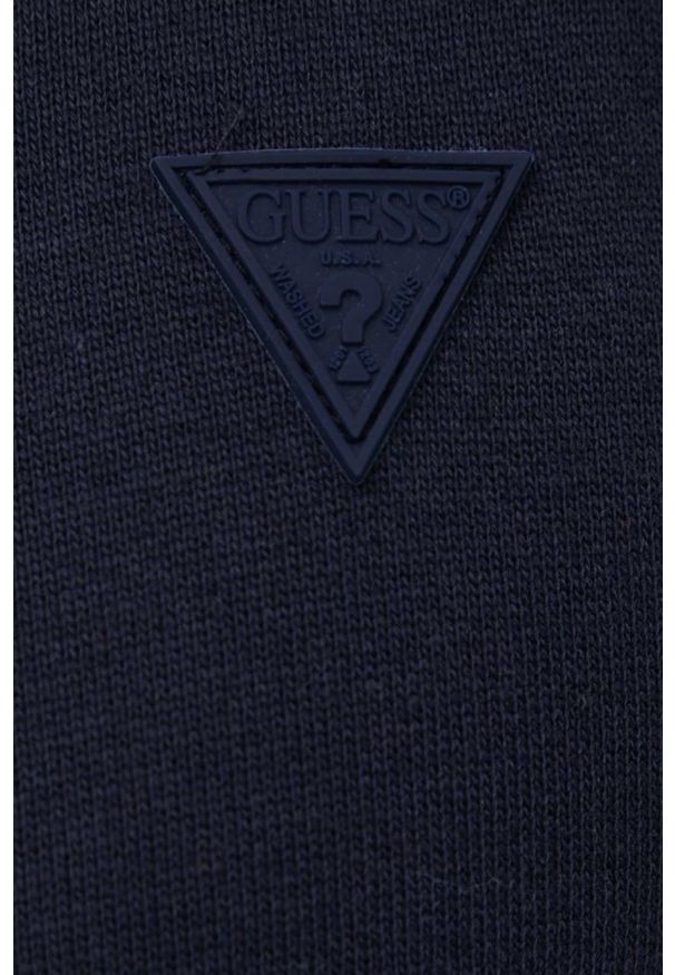 Guess - GUESS Granatowa bluza męska rozpinana Aldwin, Rozmiar L. Kolor: niebieski