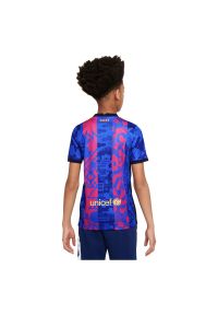 Koszulka piłkarska dla dzieci Nike FC Barcelona Stadium 2021/22 v3 DB6241. Materiał: materiał, poliester. Technologia: Dri-Fit (Nike). Sport: piłka nożna #3