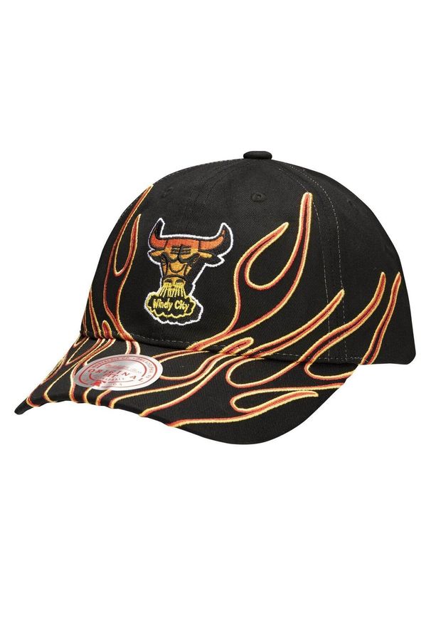 Czapka z daszkiem Mitchell & Ness NBA Chicago Bulls Flamez - 6LUXMM20018. Kolor: czarny