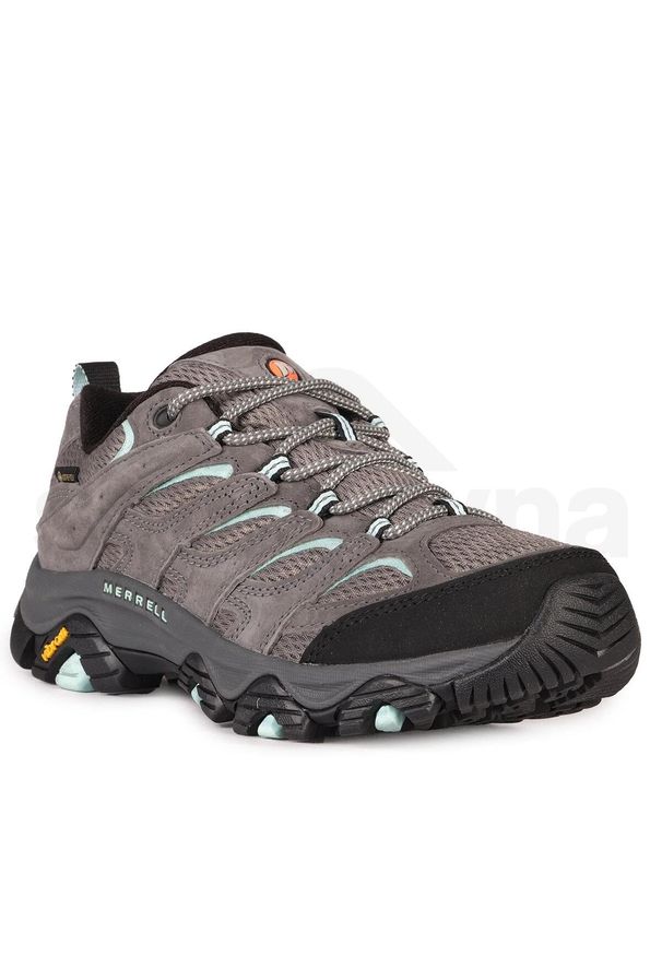 Buty turystyczne damskie Merrell Moab 3 GTX. Kolor: zielony, wielokolorowy, szary. Materiał: skóra. Szerokość cholewki: normalna