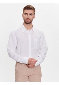 BOSS - Boss Koszula Relegant_6 50489344 Biały Regular Fit. Kolor: biały. Materiał: len
