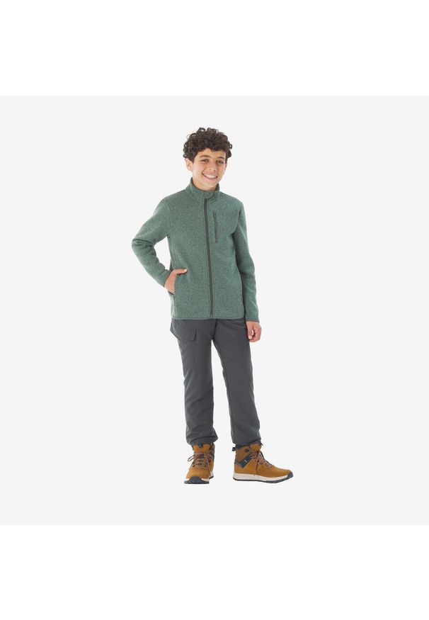 quechua - Spodnie turystyczne dla dzieci Quechua NH100. Kolor: szary. Materiał: poliester, materiał. Sport: turystyka piesza