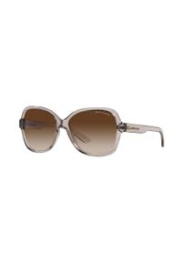 Armani Exchange okulary przeciwsłoneczne damskie kolor beżowy. Kształt: prostokątne. Kolor: beżowy #5